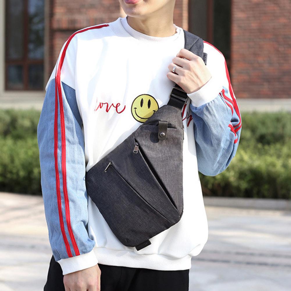 Мужская модная нагрудная сумка Многофункциональная поясная сумка Большая вместимость Простая сумка-слинг Антикражная сумка Эргономичная поясная сумка