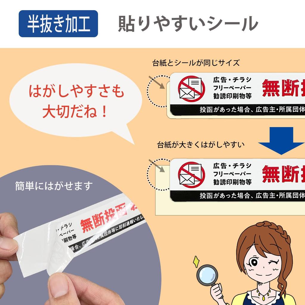No Unsolicited Flyers Prevents Unsolicited Flyers and Salespeople Lightfast and Waterproof Sticker/Dealer - Mailbox/Postbox - Warning/Security - - (A)