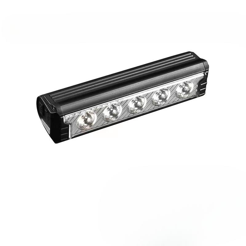 

Горизонтальный 5-светодиодный передний фонарь для велосипеда из алюминиевого сплава, 2600 люмен, высокая мощность, уличный прожектор для ночной езды, трансграничный