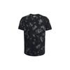 Under Armour SS23 All-Over Print Crew Neck T-Shirt Men Tops Black 1377928-001