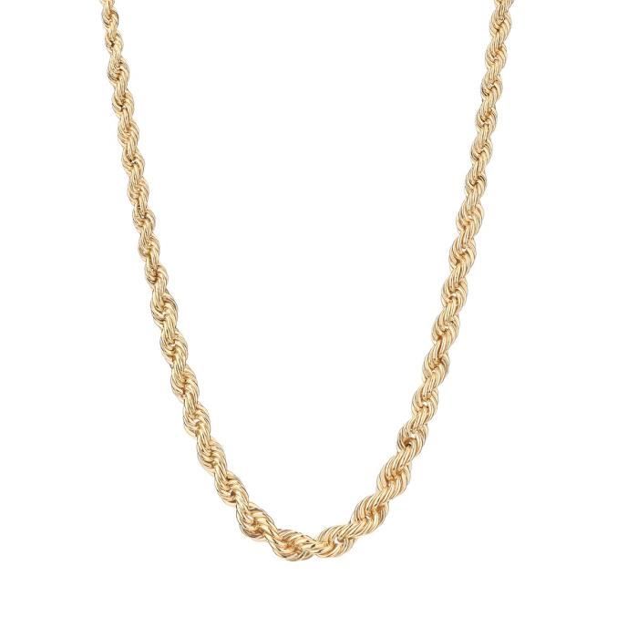 Les Bijoux d'Emma - Collier en Maille Corde Chute - OR 9CT