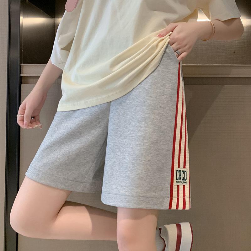 Women's High-Waist Striped Sports Shorts - Summer 2024 Trendy Loose Fit