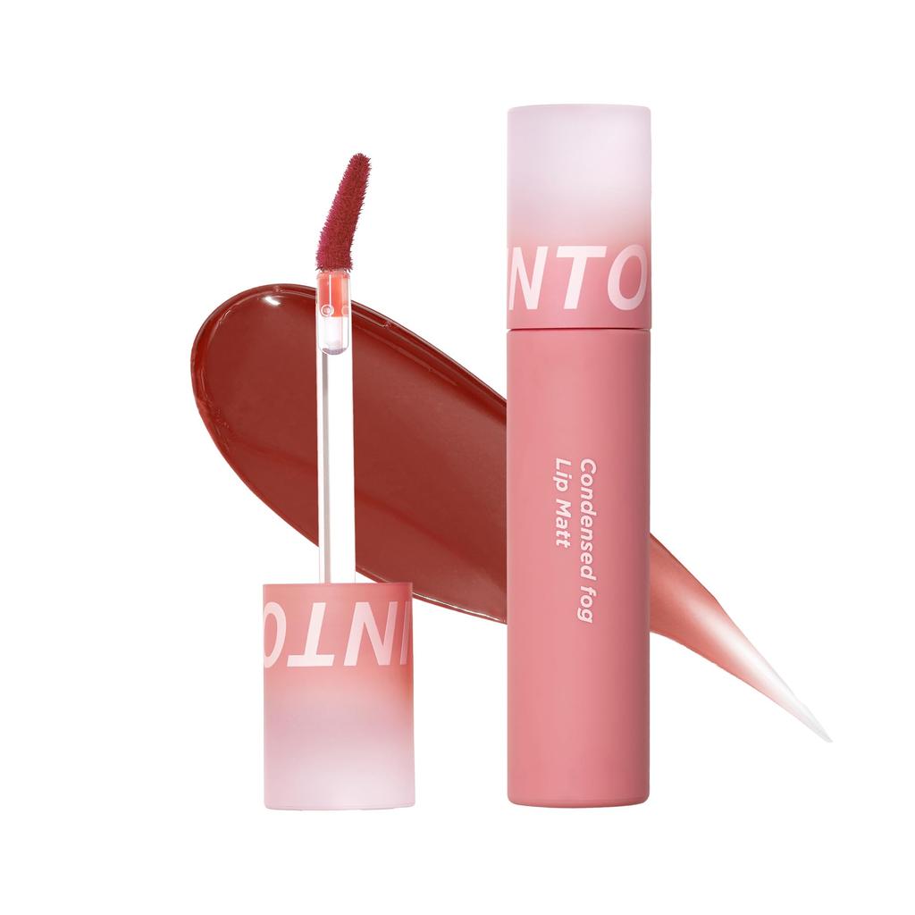 INTO U Tint Lip Condensed Fog Lip Matte Water Mud Lip Semi-Matte Long-lasting Non-drying #C04 Smooth Fig