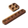 Wooden Egg Holder Rustic Egg Tray 4 or 6 Slots Countertop Egg Organizer for Kitchen Refrigerator Dining Table