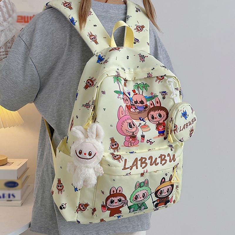 Labubu Kinderrucksack Schultasche Schüler Schultasche Leichter Niedlicher Rucksack Mode Cartoon Rucksack