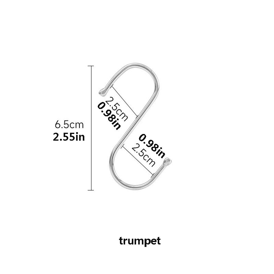 

Multi use stainless steel S-shaped hook wall mounted bathroom kitchen S-shaped hook cabinet door S hook small hook 5PCS