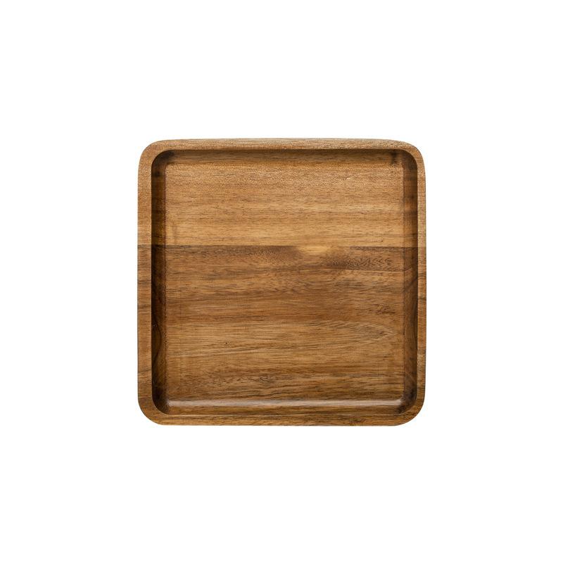 Acacia Wood Tray Solid Wood Tray Rectangular Wooden Tray Disc Japanese Tea Tray Barbecue Snack Cake Wooden Plate