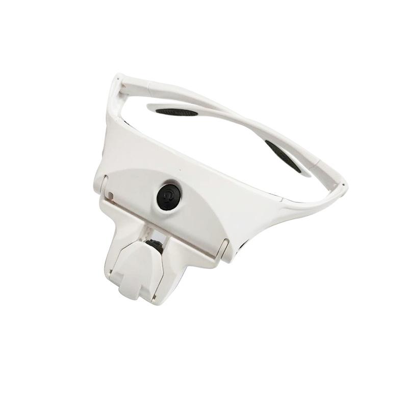 Head-Mounted Magnifier with Multi-Lens Options for Reading and Repair (Model: 9892B2C)