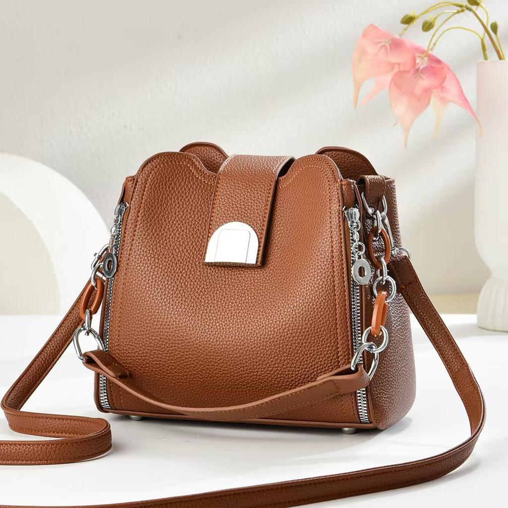 Fashion bucket bag New messenger bag Women's versatile shoulder women's bag Casual handbag