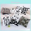 Nordic Style Geometric Throw Pillow With Embroidery For Living Room Decor