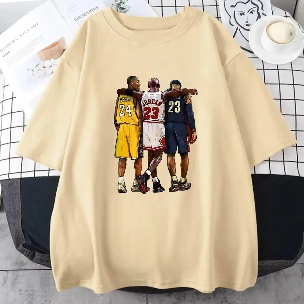Summer Men T-Shirt Basketball Fans Tops Tees Male Casual Clothing Short Sleeve Streetwear Fashion Commemorative Cotton T-shirt