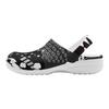 White Printed EVA Clogs Women Men Breathable Lightweight Slip On Garden Beach Pool Bathroom Home Casual Shoes Beach Travel Wear