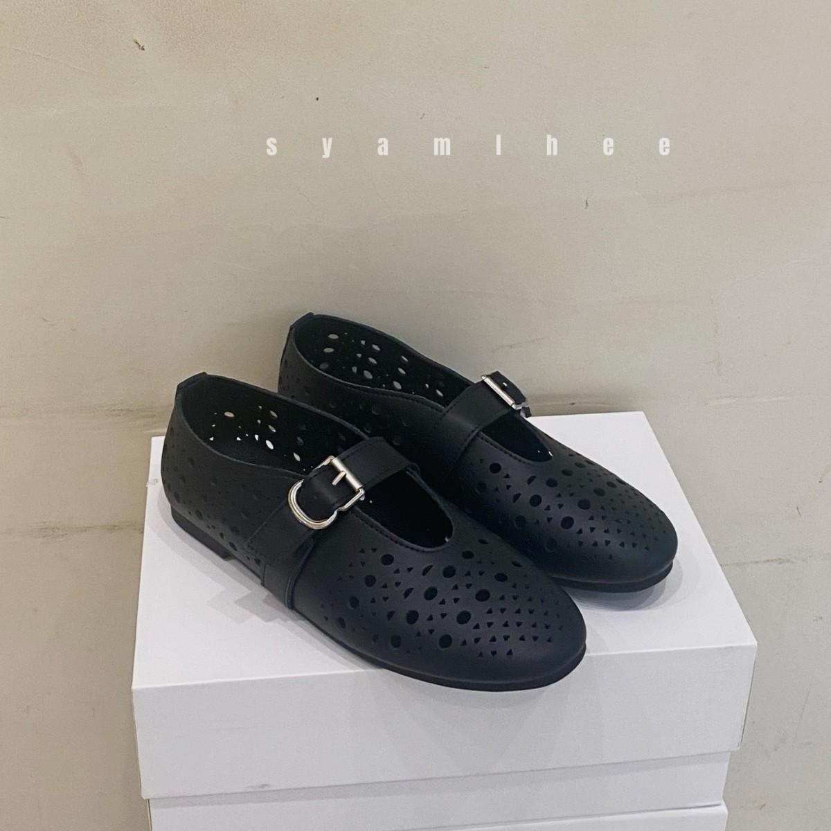 

Туфли Мэри Джейн из кожи Opalwalk, женские летние, новые, с одним словом, дышащие, полые, балетки 39 чёрный