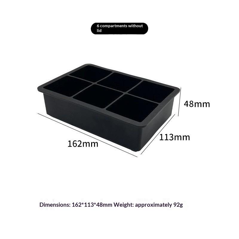 Food Grade Silicone Ice Tray 4/6 Grid Large Cubes Perfect for Summer Parties