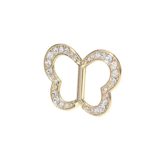 Scarf Buckle Clip for Women Smooth Edges No Snag Silk Ring with Rhinestones Non-Slip