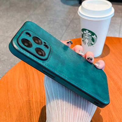 Luxury Leather Retra Case For iPhone 16 15 14 11 Pro Max 16Pro 15Pro 14Pro Pro iPhone15 iPhone14 iPhone16 iPhone Cover