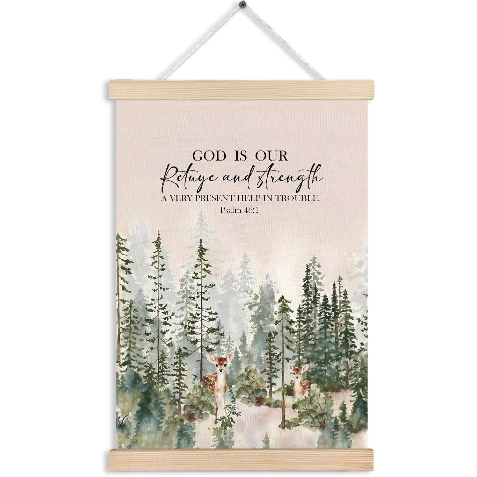 RYVJU Traditional Japanese Temple Wall Art Poster Hanger Frame, Japanese Room Decor, Asian Spiritual Nature Landscape Wall Decor Canvas Prints for