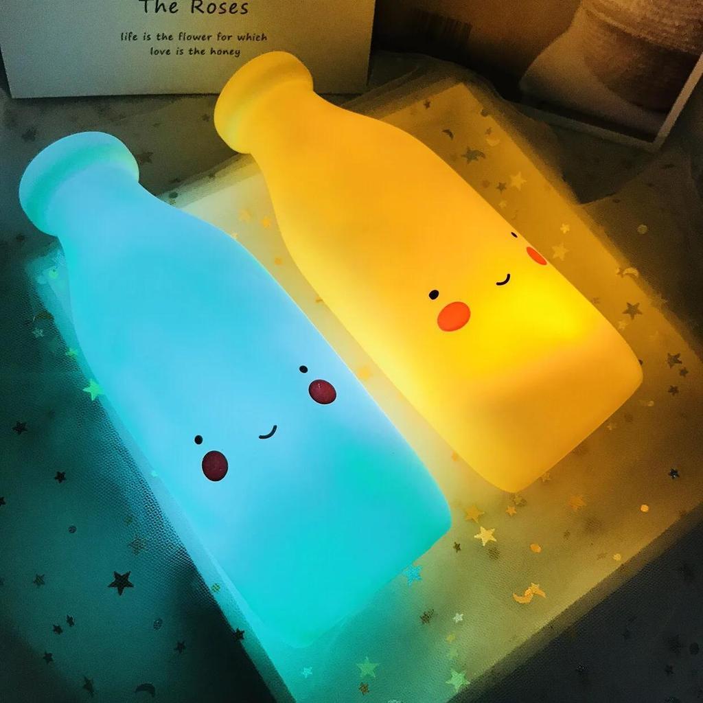 LED Bottle Shape Night Light Glow Toy Bedroom Baby Kids Room Decoration Christmas Light Room Decoration