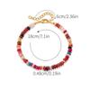 1pc Colorful Natural Stone Beads Chain Handmade Bracelet Bangle Waterproof Bohemia Stainless Steel Trendy Jewelry Gift