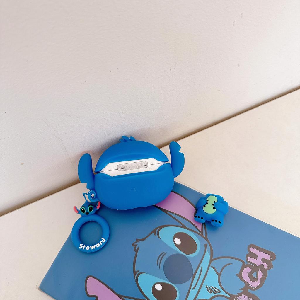 Cute 3D Stitch AirPods Pro Apple Bluetooth earphone case compatible with 1/1/1 Gen cartoon protective covers