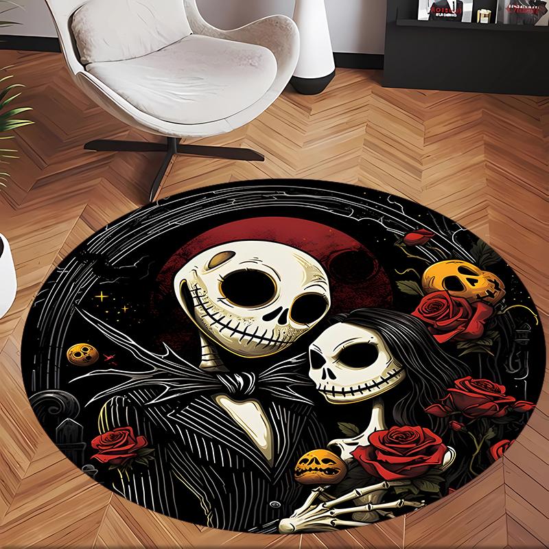 The Nightmare Before Christmas (23) Round Office Rug Decorative Floor Rug for Office Bedroom Living Room and Home Space