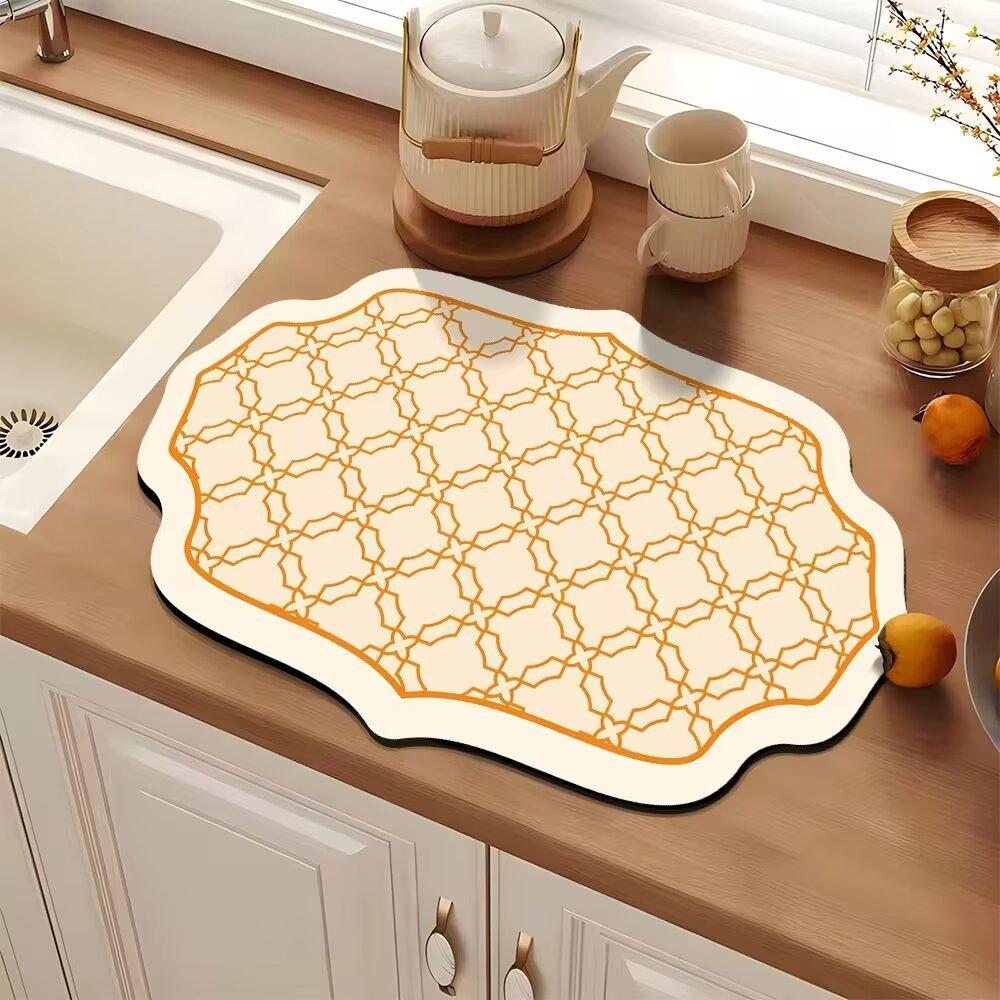 Veselă de bucătărie cu formă specială Tampă de scurgere Tampă de izolație termică Absorbant pentru masă de uz casnic Covoraș de loc lavabil anti-alunecare Ulei absorbant