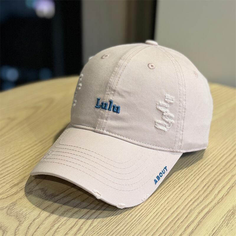 High quality letter embroidered cap, enlarged and deepened, large head circumference hat, women's wide brim, showing the face, small baseball trend