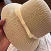 Beach Bow Straw Cap Hepburn Bucket Sun Hat Fashion Visor Basin Cap  Outdoor