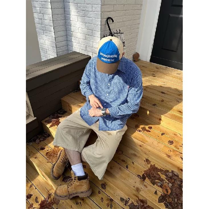 

Рубашка с длинным рукавом с буквенным принтом 2024 года в японском стиле в стиле Гонконга, свободная рубашка для мальчиков, летнее модное универсальное повседневное пальто 2XL синий