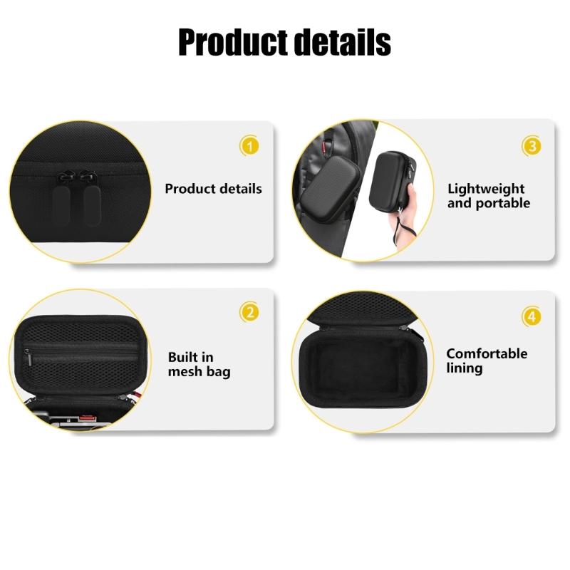 Water Resistant Travel Carrying Bag Organizers Pouch For 360 Cameras Customized Interior Pockets Protective Shell Design