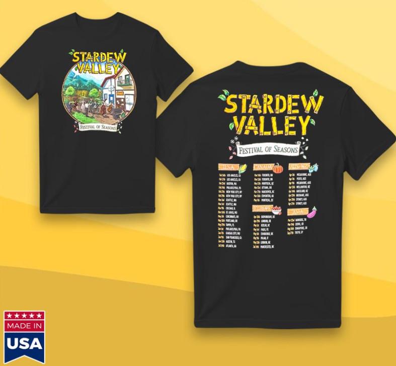 Футболка Stardew Valley Festival Of Seasons Tour 2025 Унисекс Футболка XXXL
