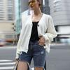 Elegant Women Single-Breasted Cardigan Knitted Long Sleeve Sweater Casual Outwear V Neck Solid