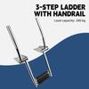 High Quality Stainless Steel 3 Step Boat Ladder with Handrail Marine Under Platform Boat Accessories Boarding Telescoping Ladder