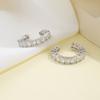 2Pcs Full Rhinestone Zircon Ear Cuff Ear Clip For Women No Pierced C Shape Earcuff Ear Wrap Earcuff Clips Jewelry Gifts