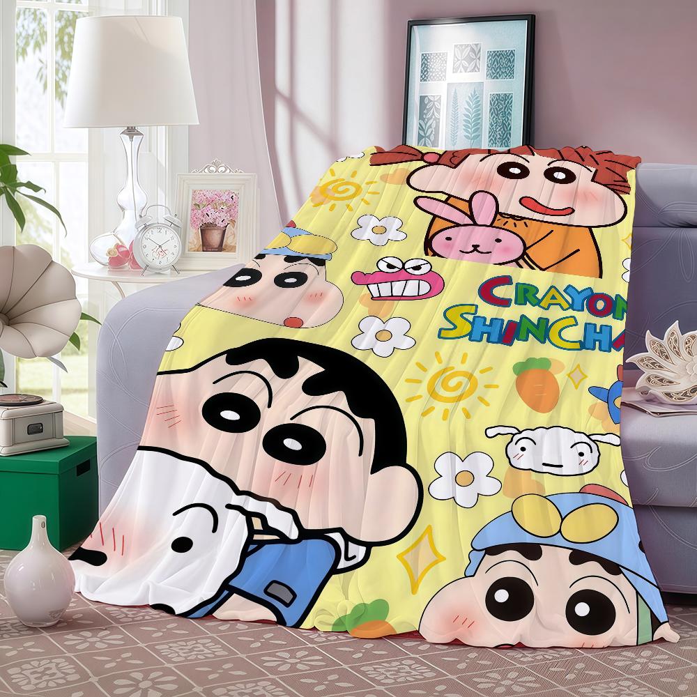 

Anime C-Crayon S-Shin Chan-s Funny Blanket Warm And Soft Suitable For Bedroom Living Room Sofa Bed Office Travel Camping 30x40in