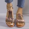 Fashion Shoes for Women Summer 34-43 Women Wedge Bohemia Rhinestones Casual Platform Sandals Female Outdoor Peep Toe Beach Shoes
