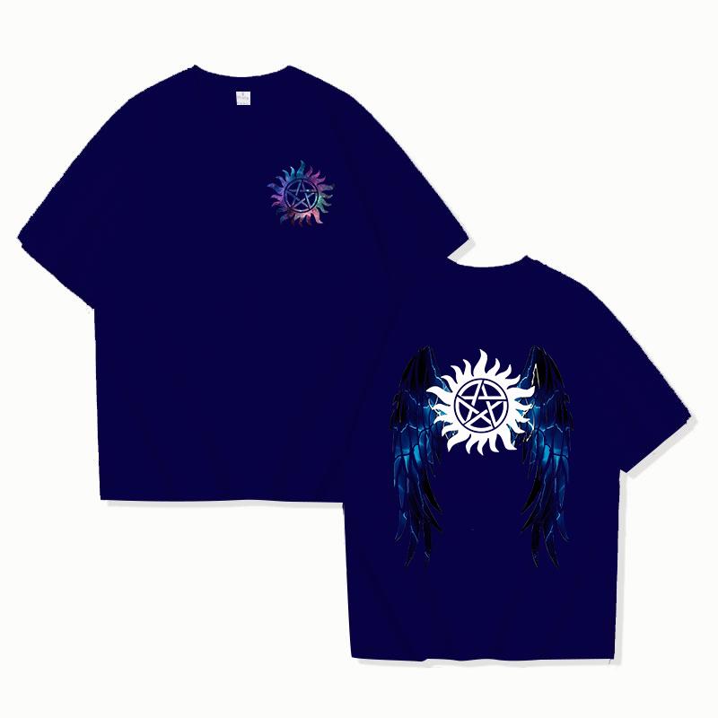 New Supernatural Print T Shirt Short Sleeve O Neck Loose Women Men Summer Cool T Shirt Tee Personality Shirt Tops Tees