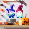 Halloween Colorful Laser Ghost Dwarf Glass Window Home Festival Decoration Stickers