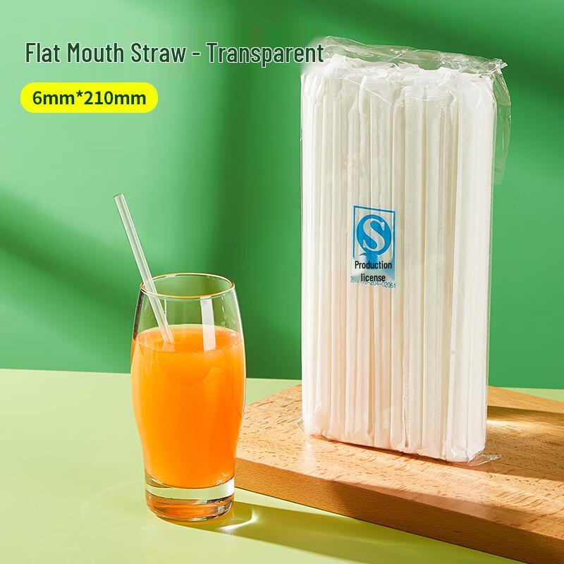 DYMAYKI Individually Wrapped Disposable Plastic Straws, 1000 Count