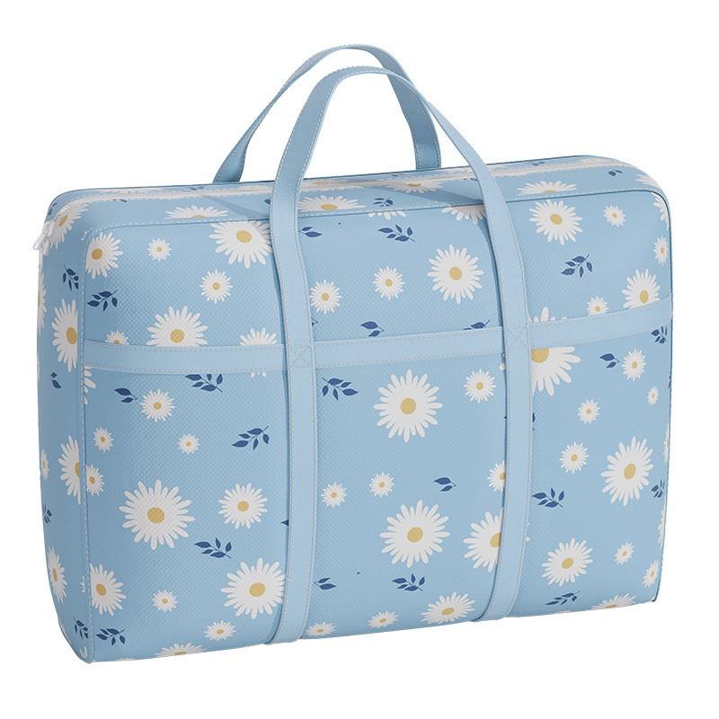 Водонепроницаемые сумки для хранения большой вместимости для одежды и одеял - Влагозащитные органайзеры для багажа студентов Blue Daisy - Small 503025 850₽