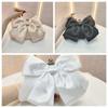 Metal Handle Bridal Clutch Bag Satin Bow Wedding Purse Luxury Bow Evening Handbag  Women