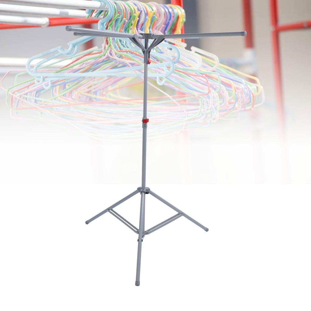 Tripod Clothes Drying Rack Carbon Steel Foldable Windproof Portable Floor Standing Laundry Drying Rack for Indoor Apartment Balcony
