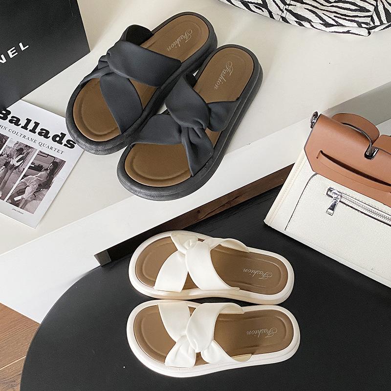 Modische Sommer Damen Hausschuhe Perle Lässig Strandschuhe Indoor Anti-Rutsch Oberbekleidung Heimgebrauch PVC Sohle Damen Schuhwerk