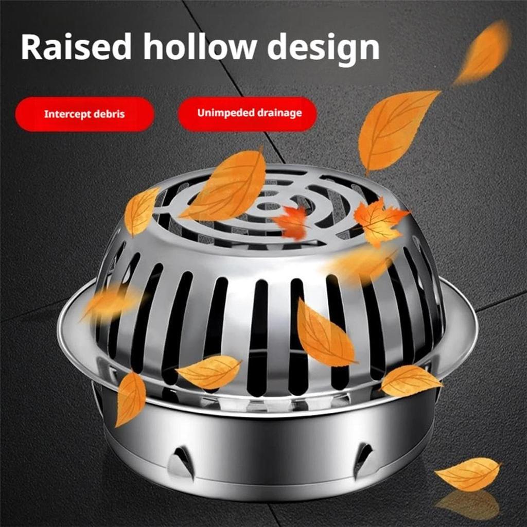 Dome Drain Cover Floor Sink Strainer Dome Hair Catcher Stainless Steel Unclogger for Basements Bathroom Yard Garden Balcony