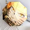 Naruto Anime Naruto Muster, automatisch faltbarer Regenschirm, tragbares und faltbares Design, 8 Schirmrippen, ein Weihnachts- oder Geburtstagsgeschenk.