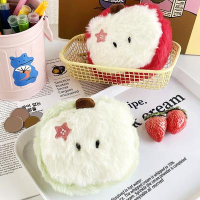 1Pc Storage Pendant Coin Purse Headset Cartoon Girl Coin Purse Cartoon Apple Bag Plush Bag