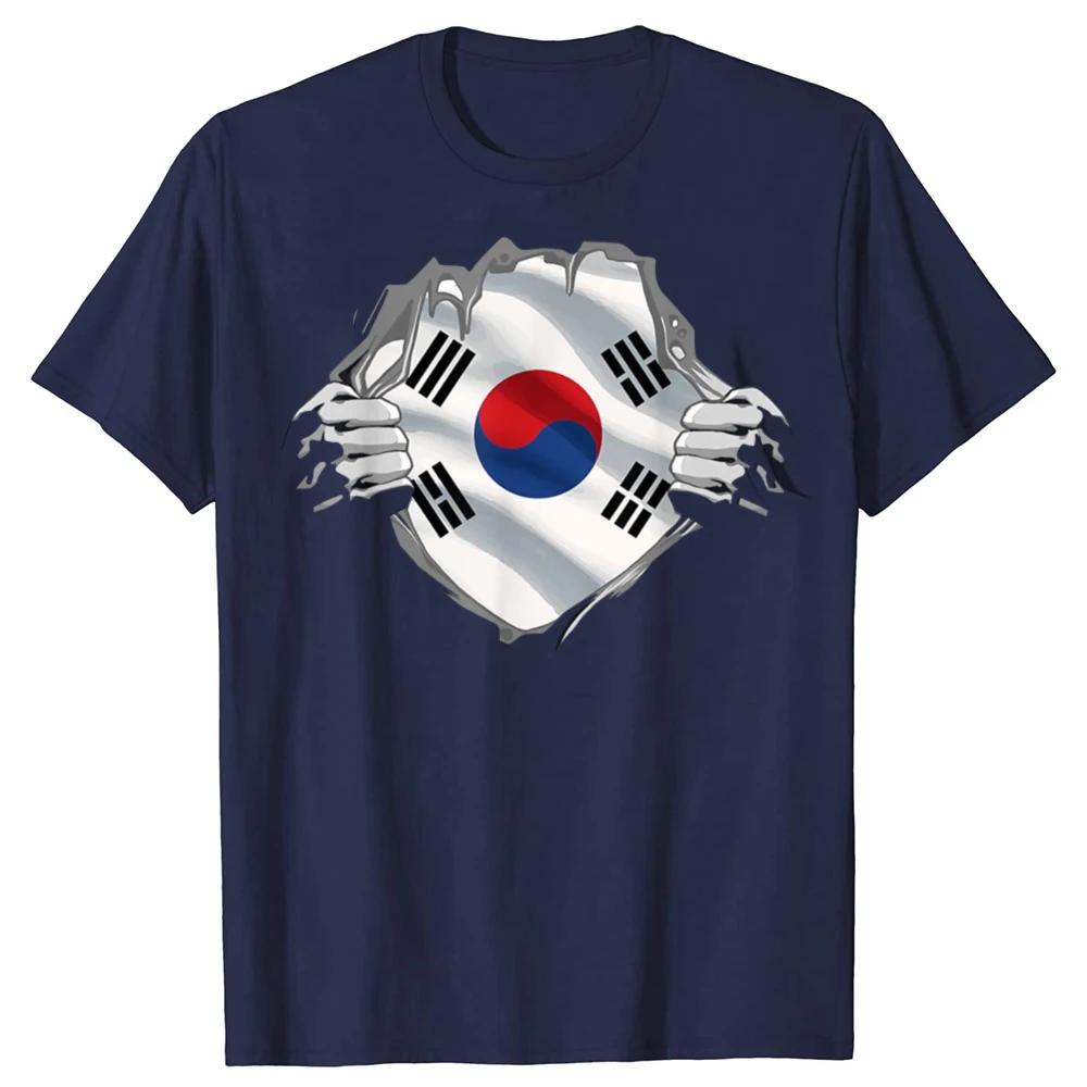 Funny Super South Korean T Shirts Summer Style Graphic Streetwear Short Sleeve Proud South Korea Flag Christmas Gifts Tshirt