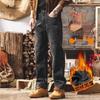 Jie Leinor Men's Loose Straight Fit American Retro Jeans