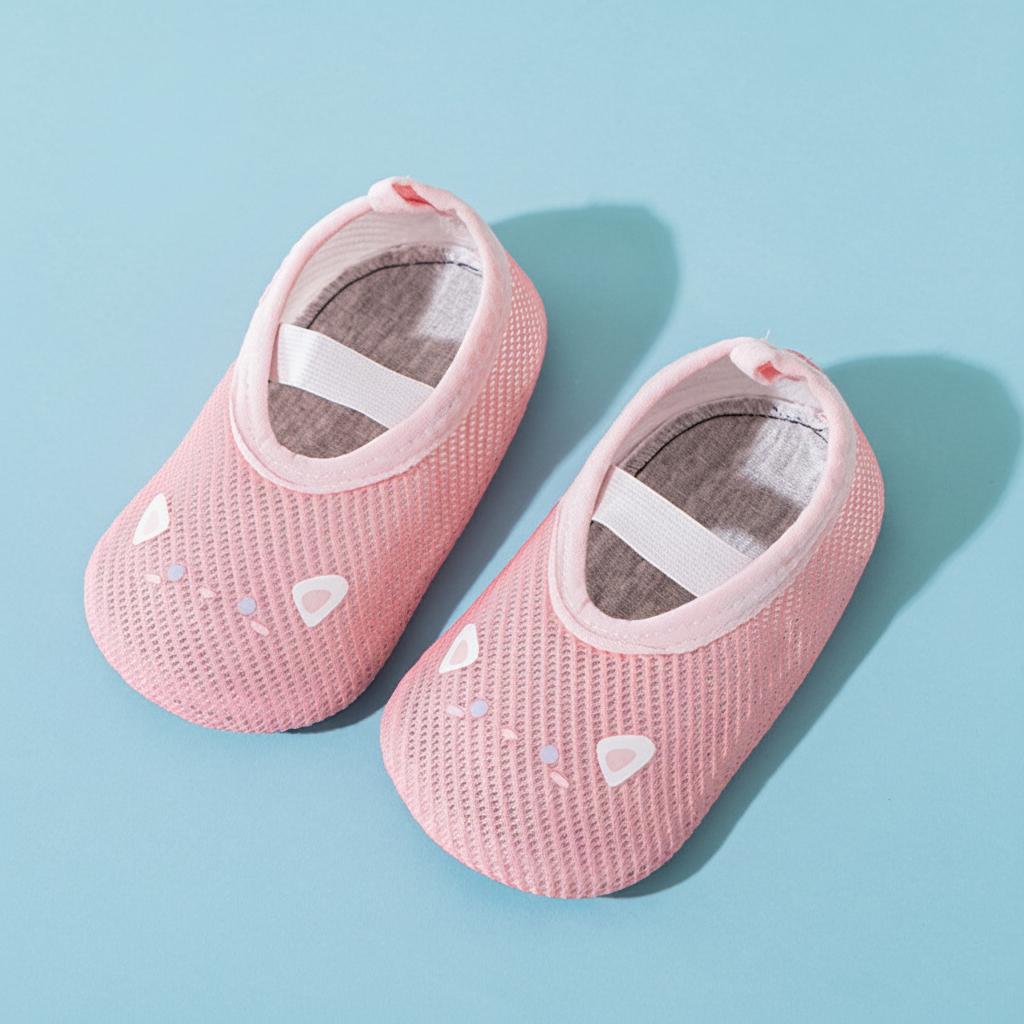 Children's Breathable Non-slip Summer Floor Socks for Baby & Toddler 1-3 Years Unisex Cute Cartoon Design Slip-On Closure