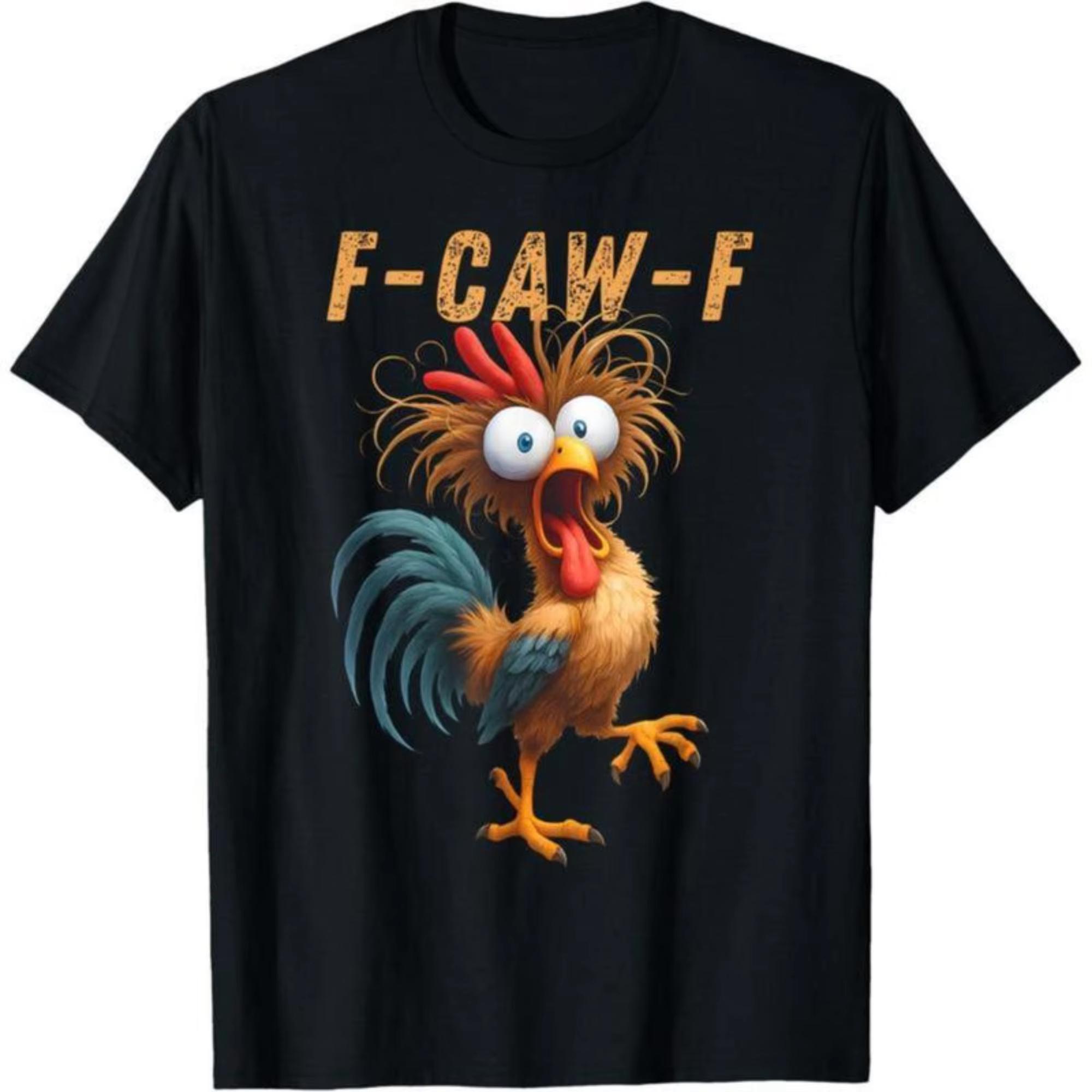 

Vintage F-CAW-F Chicken Meme T Shirt Funny Animal Print Casual Streetwear Unisex Tee S